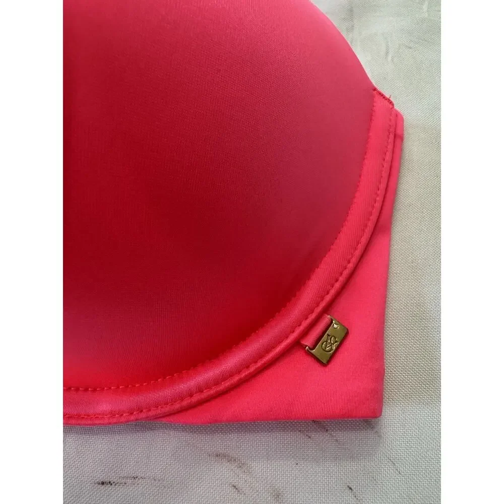 Victoria's Secret Very Sexy Push Up Bra 34D Neon Pink Underwire Padded
